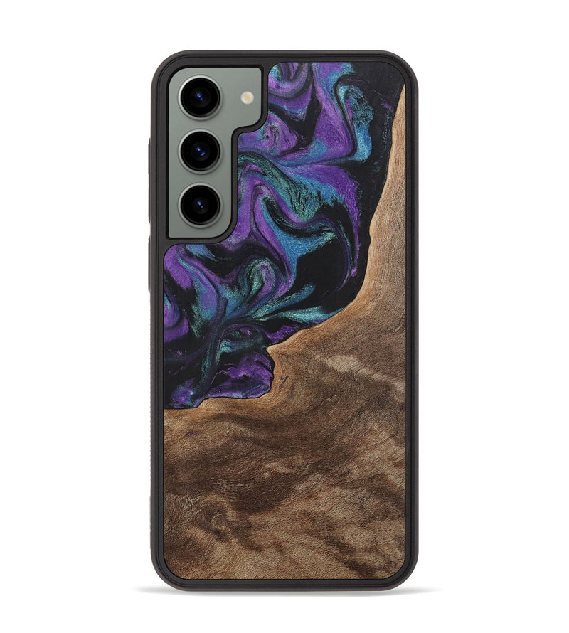 Galaxy S23 Plus Wood+Resin Phone Case - Joni (Purple, 700972)