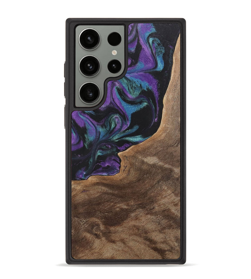 Galaxy S23 Ultra Wood+Resin Phone Case - Joni (Purple, 700972)
