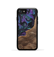 iPhone SE Wood+Resin Phone Case - Joni (Purple, 700972)