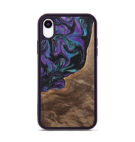 iPhone Xr Wood+Resin Phone Case - Joni (Purple, 700972)