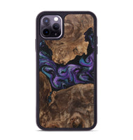 iPhone 11 Pro Max Wood+Resin Phone Case - Charlotte (Purple, 700973)