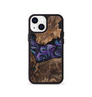 iPhone 13 mini Wood+Resin Phone Case - Charlotte (Purple, 700973)