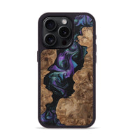 iPhone 15 Pro Wood+Resin Phone Case - Jennifer (Purple, 700974)