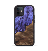 iPhone 12 Wood+Resin Phone Case - Felicity (Purple, 700975)