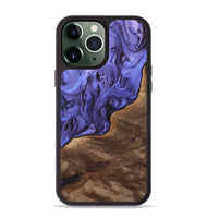 iPhone 13 Pro Max Wood+Resin Phone Case - Felicity (Purple, 700975)