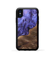 iPhone Xs Wood+Resin Phone Case - Felicity (Purple, 700975)