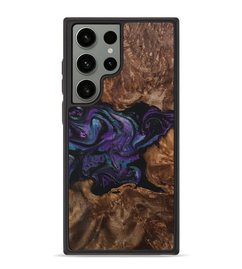Galaxy S23 Ultra Wood+Resin Phone Case - Esmeralda (Purple, 700977)