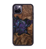 iPhone 11 Pro Max Wood+Resin Phone Case - Esmeralda (Purple, 700977)