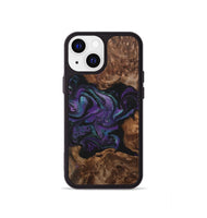 iPhone 13 mini Wood+Resin Phone Case - Esmeralda (Purple, 700977)