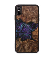 iPhone Xs Max Wood+Resin Phone Case - Esmeralda (Purple, 700977)