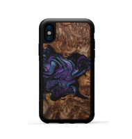 iPhone Xs Wood+Resin Phone Case - Esmeralda (Purple, 700977)