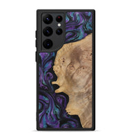 Galaxy S22 Ultra Wood+Resin Phone Case - Agnes (Purple, 700978)