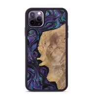 iPhone 11 Pro Max Wood+Resin Phone Case - Agnes (Purple, 700978)