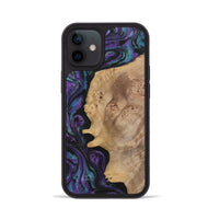 iPhone 12 Wood+Resin Phone Case - Agnes (Purple, 700978)