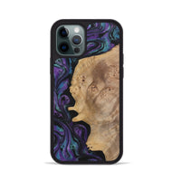 iPhone 12 Pro Wood+Resin Phone Case - Agnes (Purple, 700978)