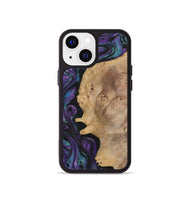 iPhone 13 mini Wood+Resin Phone Case - Agnes (Purple, 700978)