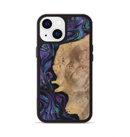 iPhone 13 Wood+Resin Phone Case - Agnes (Purple, 700978)