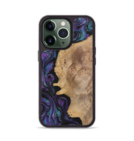 iPhone 13 Pro Wood+Resin Phone Case - Agnes (Purple, 700978)