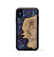 iPhone Xs Wood+Resin Phone Case - Agnes (Purple, 700978)