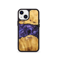 iPhone 13 mini Wood+Resin Phone Case - Dick (Purple, 700980)