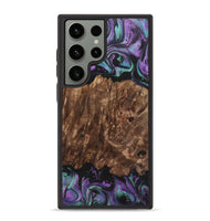 Galaxy S23 Ultra Wood+Resin Phone Case - Amina (Purple, 700983)