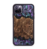 iPhone 11 Pro Max Wood+Resin Phone Case - Amina (Purple, 700983)