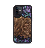 iPhone 12 Wood+Resin Phone Case - Amina (Purple, 700983)