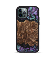 iPhone 12 Pro Wood+Resin Phone Case - Amina (Purple, 700983)