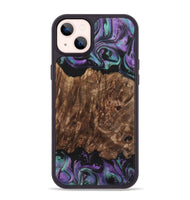 iPhone 14 Plus Wood+Resin Phone Case - Amina (Purple, 700983)