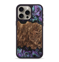 iPhone 15 Pro Max Wood+Resin Phone Case - Amina (Purple, 700983)