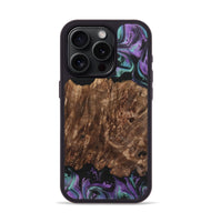 iPhone 15 Pro Wood+Resin Phone Case - Amina (Purple, 700983)
