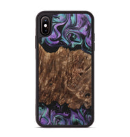 iPhone Xs Max Wood+Resin Phone Case - Amina (Purple, 700983)