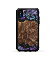iPhone Xs Wood+Resin Phone Case - Amina (Purple, 700983)