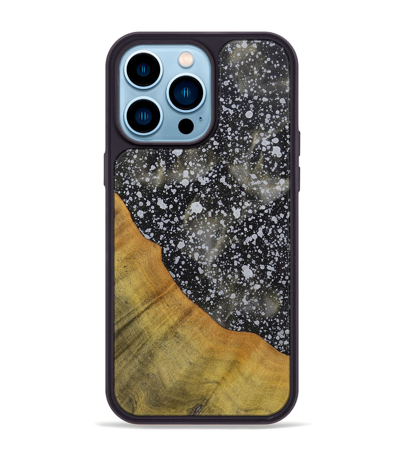 iPhone 14 Pro Max Wood+Resin Phone Case - Agnes (Cosmos, 700997)