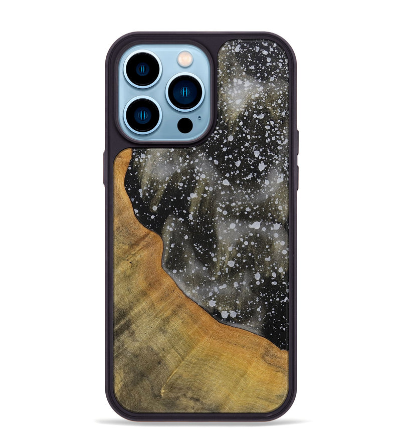 iPhone 14 Pro Max Wood+Resin Phone Case - Hugh (Cosmos, 701011)