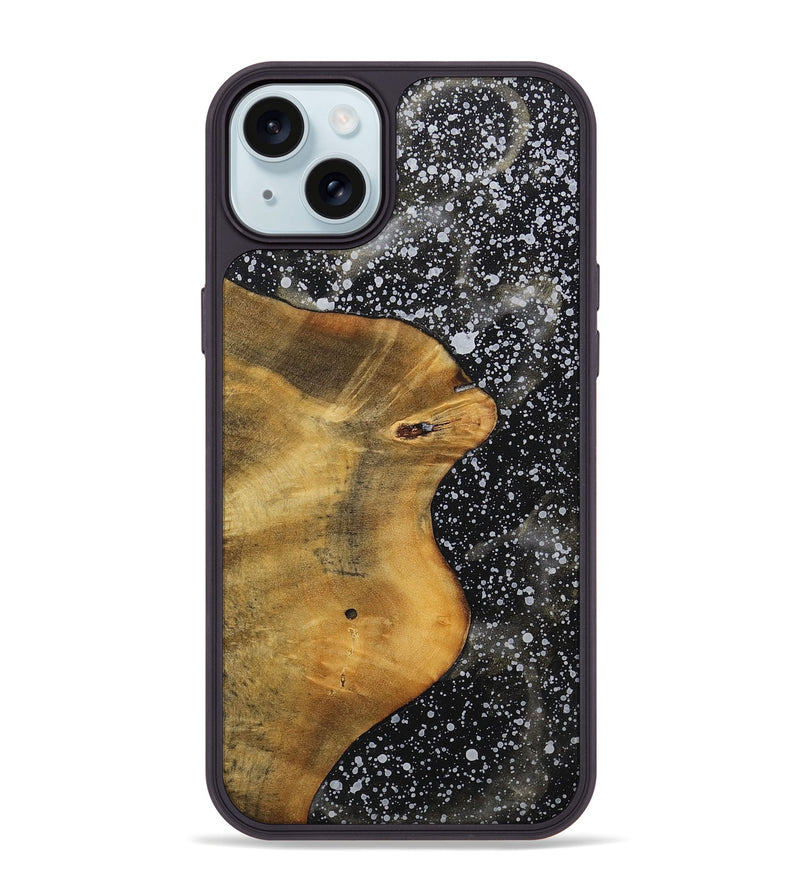 iPhone 15 Plus Wood+Resin Phone Case - Hallie (Cosmos, 701021)