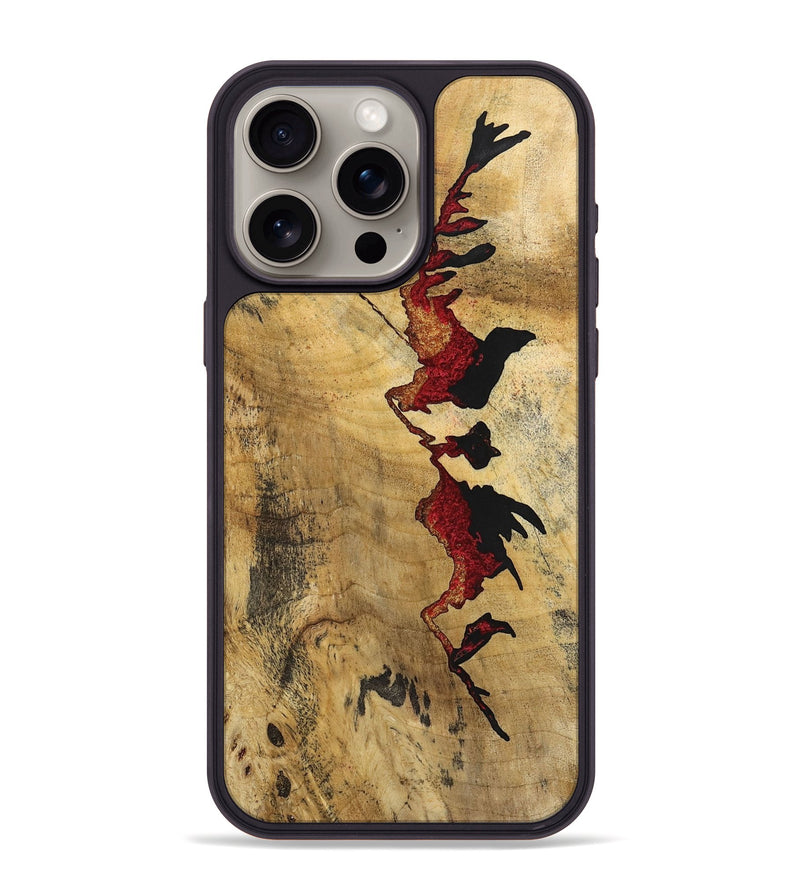 iPhone 15 Pro Max Wood+Resin Phone Case - Sean (Pattern, 701043)