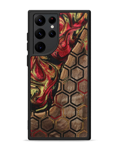 Galaxy S22 Ultra Wood+Resin Phone Case - Danna (Pattern, 701052)