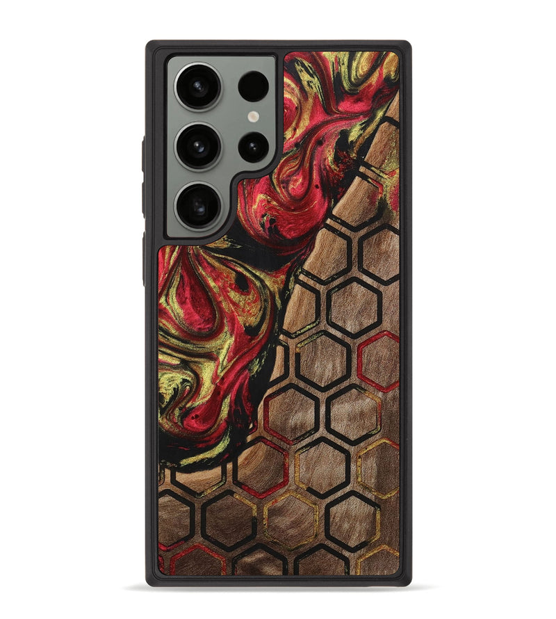 Galaxy S23 Ultra Wood+Resin Phone Case - Danna (Pattern, 701052)