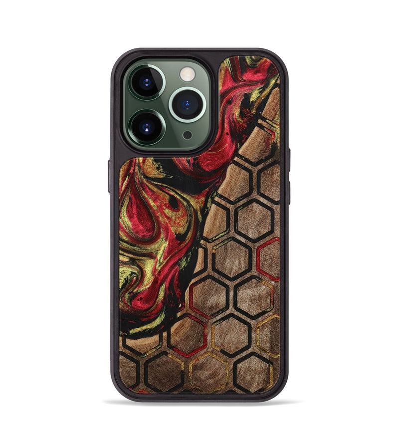 iPhone 13 Pro Wood+Resin Phone Case - Danna (Pattern, 701052)