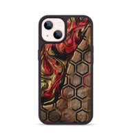 iPhone 14 Wood+Resin Phone Case - Danna (Pattern, 701052)