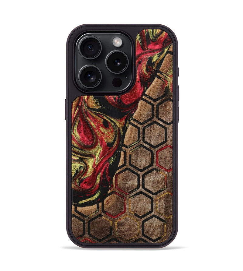 iPhone 15 Pro Wood+Resin Phone Case - Danna (Pattern, 701052)