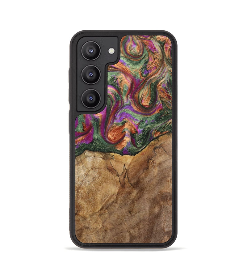 Galaxy S23 Wood+Resin Phone Case - Ellen (Green, 701057)