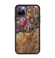 iPhone 11 Pro Max Wood+Resin Phone Case - Ellen (Green, 701057)