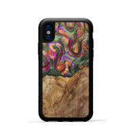 iPhone Xs Wood+Resin Phone Case - Ellen (Green, 701057)