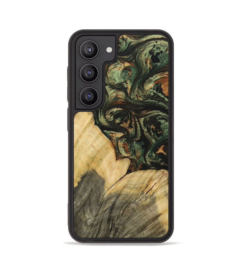 Galaxy S23 Wood+Resin Phone Case - Guy (Green, 701061)