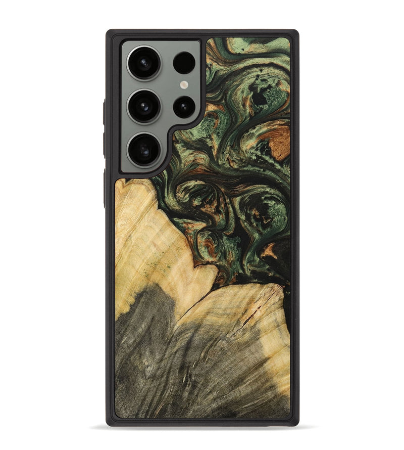Galaxy S23 Ultra Wood+Resin Phone Case - Guy (Green, 701061)