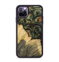 iPhone 11 Pro Max Wood+Resin Phone Case - Guy (Green, 701061)