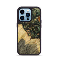 iPhone 14 Pro Wood+Resin Phone Case - Guy (Green, 701061)