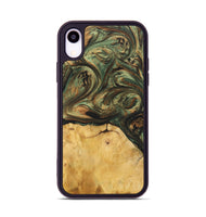 iPhone Xr Wood+Resin Phone Case - Willard (Green, 701066)